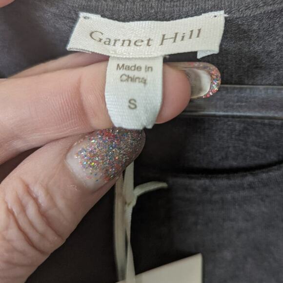 Garnet Hill Cross Pleated Knit Dress Sleeveless Gray Pleated Stretch NWT Small - Picture 5 of 9